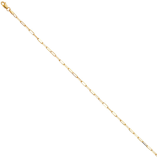 14KY 2.1mm Triangle DC Paperclip Chain