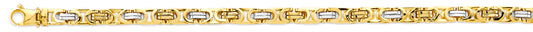 14K 2T 6.5mm Hollow Flat Byzantine Chain