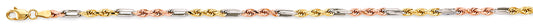 14K 3C 2.8mm Hollow Figaro Rope Chain