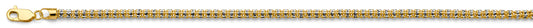14K 2T 3.3mm 5Line DC Ball WP Chain