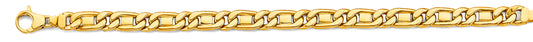 14KY 7.4mm Hollow Tiger Eye Chain