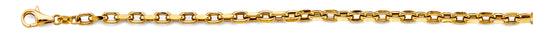 14KY 4.1mm Hollow Oval Rolo Chain