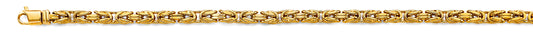 14KY 4.4mm Hollow Round Byzantine Chain