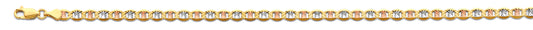 14K 3C 4.3mm Flat Mariner Star DC Chain