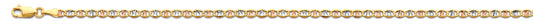 14K 3C 3.1mm Flat Mariner Star DC Chain