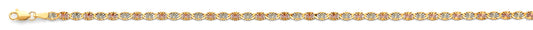 14K 3C 3.1mm Flat Valentino Star DC Chain