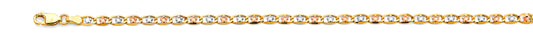 14K 3C 3.2mm Flower Valentino Star DC Chain