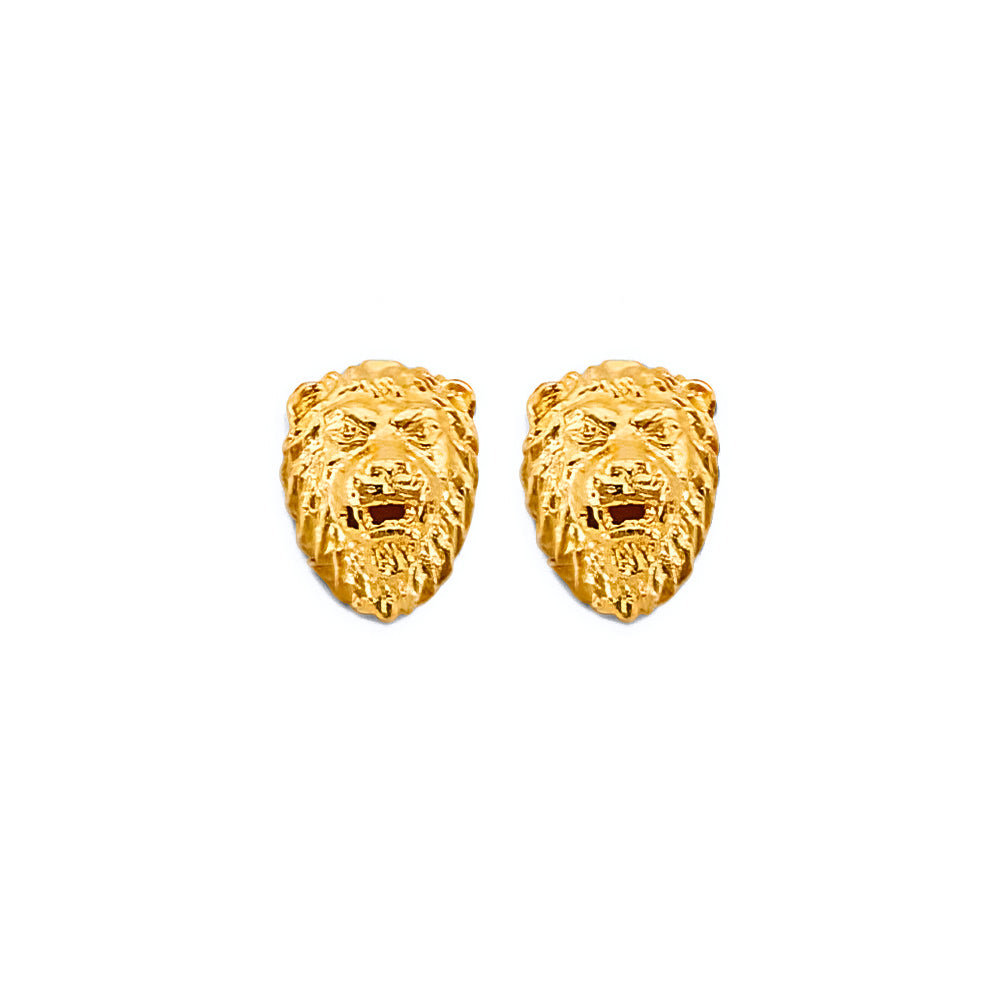 14KY Lion Push-Back Earrings