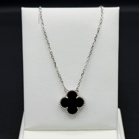 Black Clover Sterling Silver Necklace