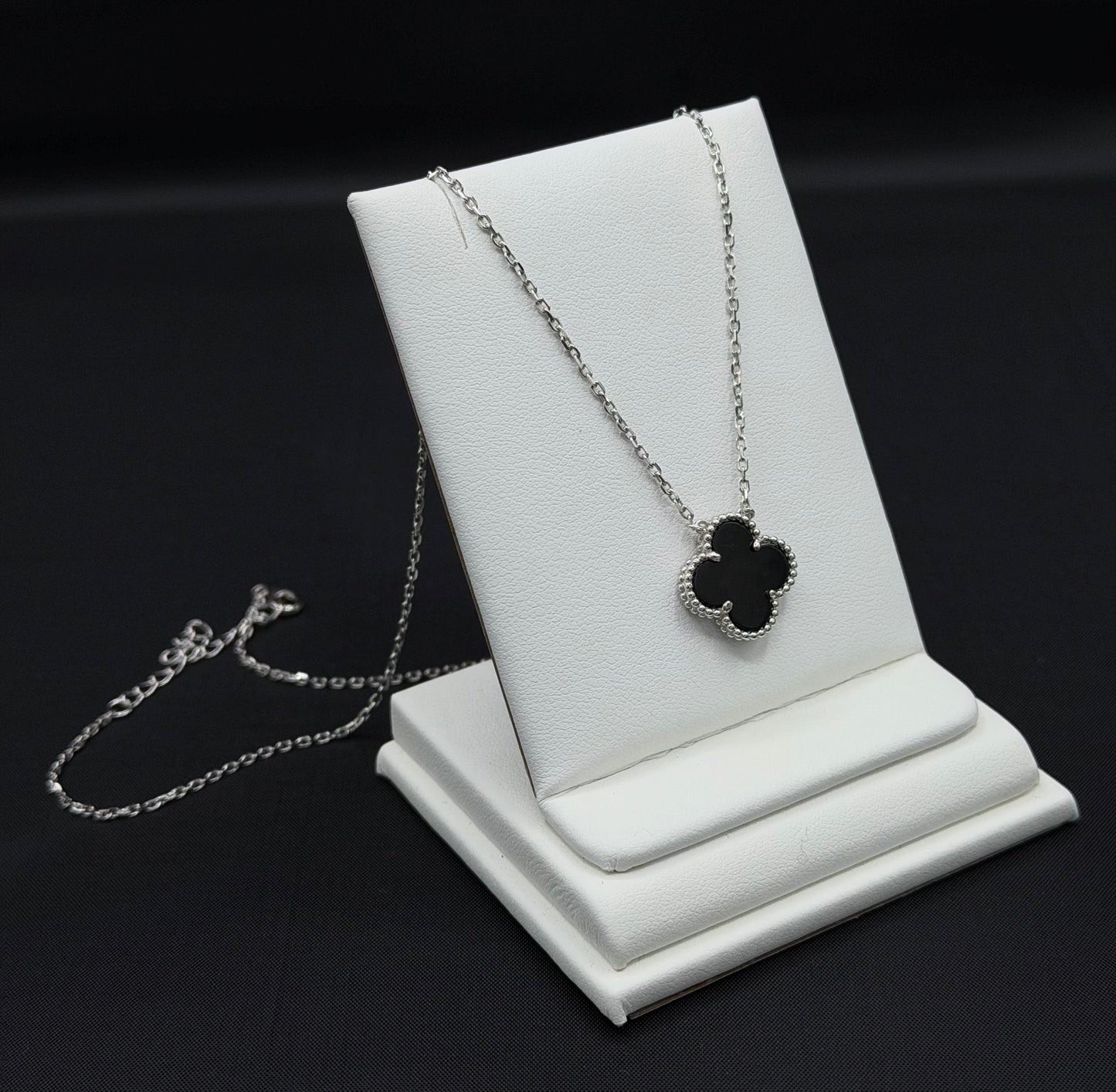 Black Clover Sterling Silver Necklace