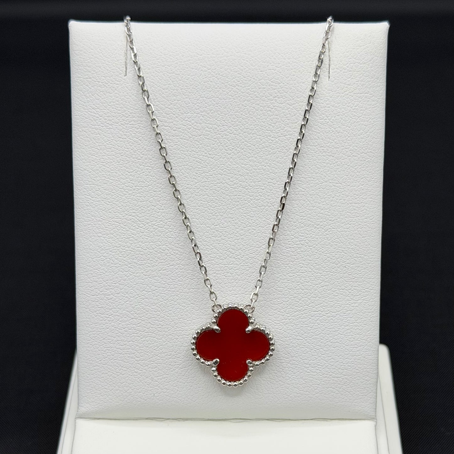 Red Clover Sterling Silver Necklace