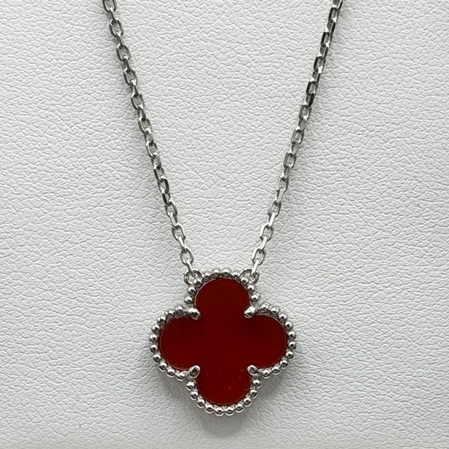 Red Clover Sterling Silver Necklace
