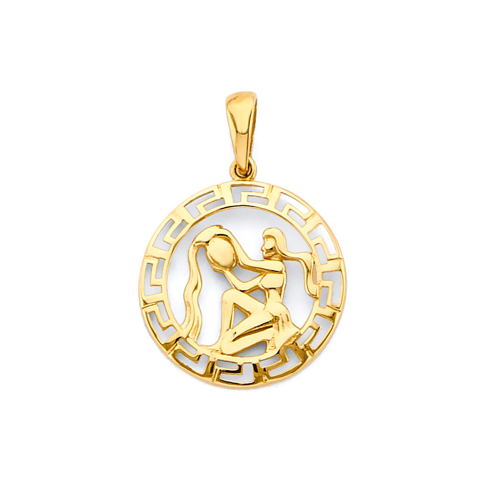 14KY Zodiac Pendant - Aquarius